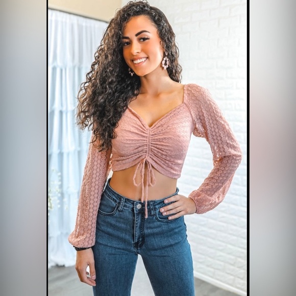 Tops - Pink Ruched Women's Top